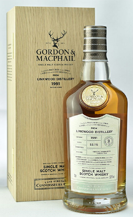 【ゴードン＆マクファイル】コニサーズチョイス リンクウッド 30年 1991 53.1% 700ml スペイサイド シングルモルト Gordon & Macphail Connoisseurs Choice LINKWOOD ギフト 贈り物 お祝い お礼