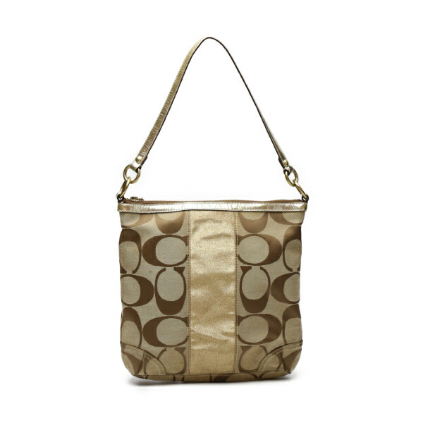 楽天市場 シグネチャー 2wayバッグ ストライプ 13278 コーチ ベージュ ゴールド ショルダーバッグ Coach Ss1 中古 まつい質舗 福岡の質屋
