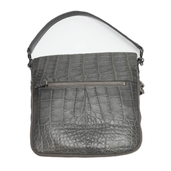 Crocodile クロコダイル ショルダーバッグ バッグ 新品 新品 2way クロコダイル マット Jnh 21cr Ss バッグ 小物 ブランド雑貨 グレー ショルダーバッグ Crocodile Ss まつい質舗 福岡の質屋