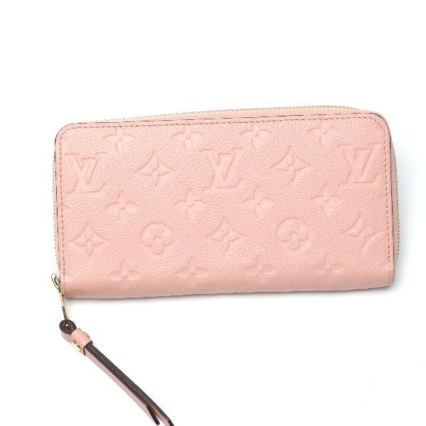 ルイヴィトン LOUIS VUITTON 長財布 ジッピー・ウォレット アンプラント ラウンドファスナー モノグラムアンプラント M64090 ローズプードル LV 【SS】 【中古】