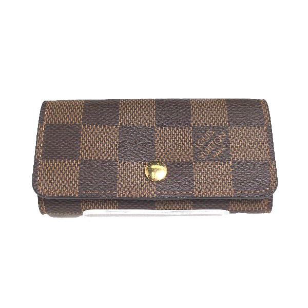 ルイヴィトン LOUIS VUITTON キーケース ４本用キーケース ダミエ ミュルティクレ４ ダミエキャンバス N62631 ブラウン LV 【SS】 【中古】