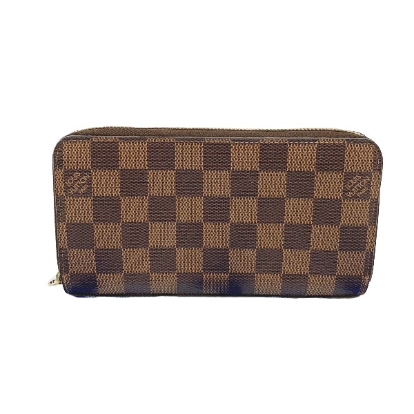 ルイヴィトン LOUIS VUITTON 長紙入れ ラウンドジッパー ダミエ ジッピーウォレット ダミエキャンバス N41661 赤銅色 LV 【SS】 【中古】