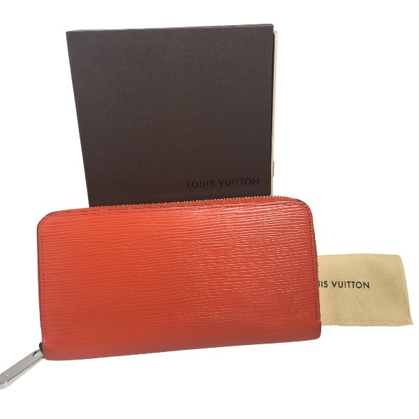 ルイヴィトン LOUIS VUITTON 長紙入れ ラウンドジッパー エピ ジッピーウォレット エピレザー M60310 オレンジ色 LV 【SS】 【中古】