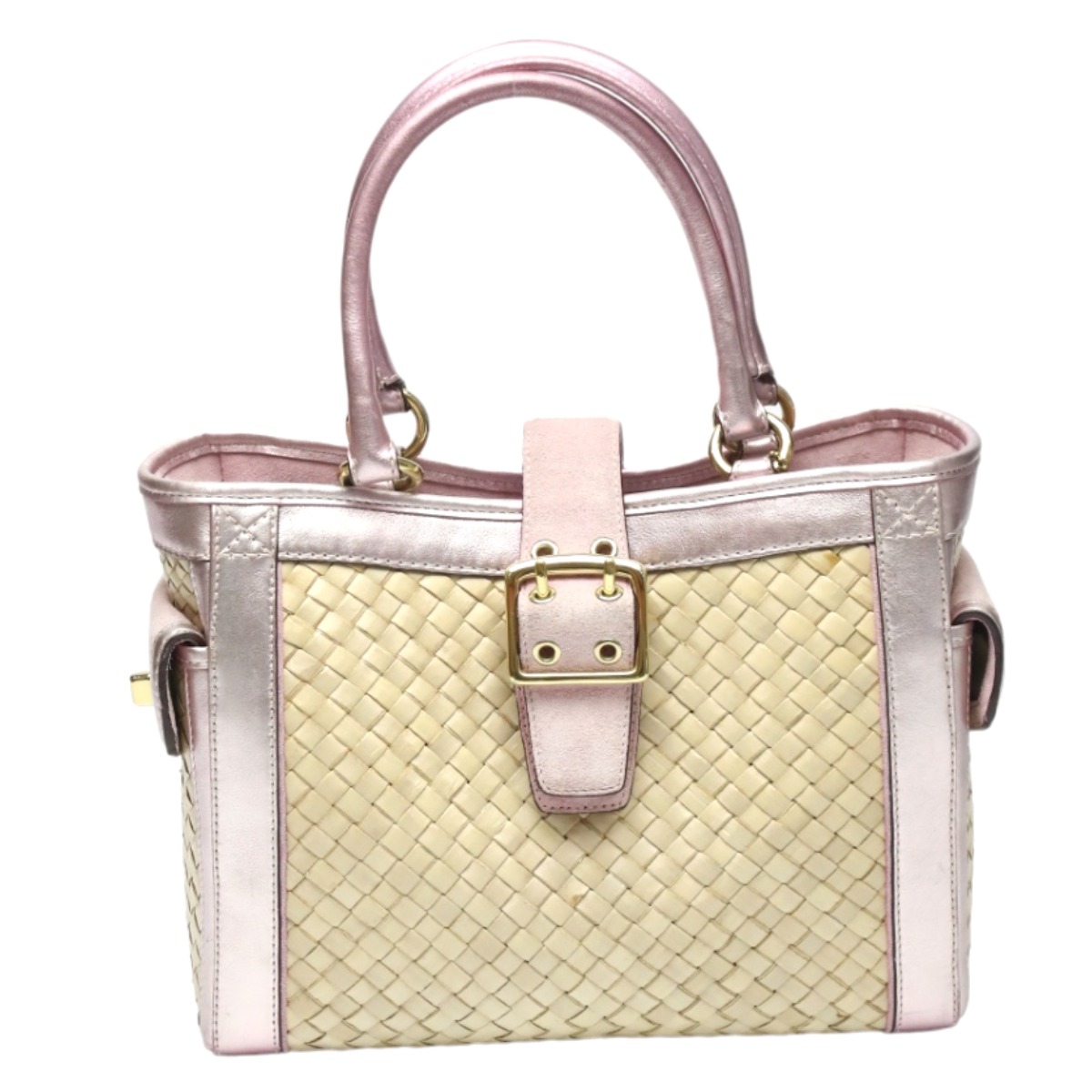 COACH コーチ かごバッグ ピンク ベージュ バスケット ストロー 編み込み コーチ COACH かごバッグ ポーチ 42474 ピンク ベージュ ガゴ