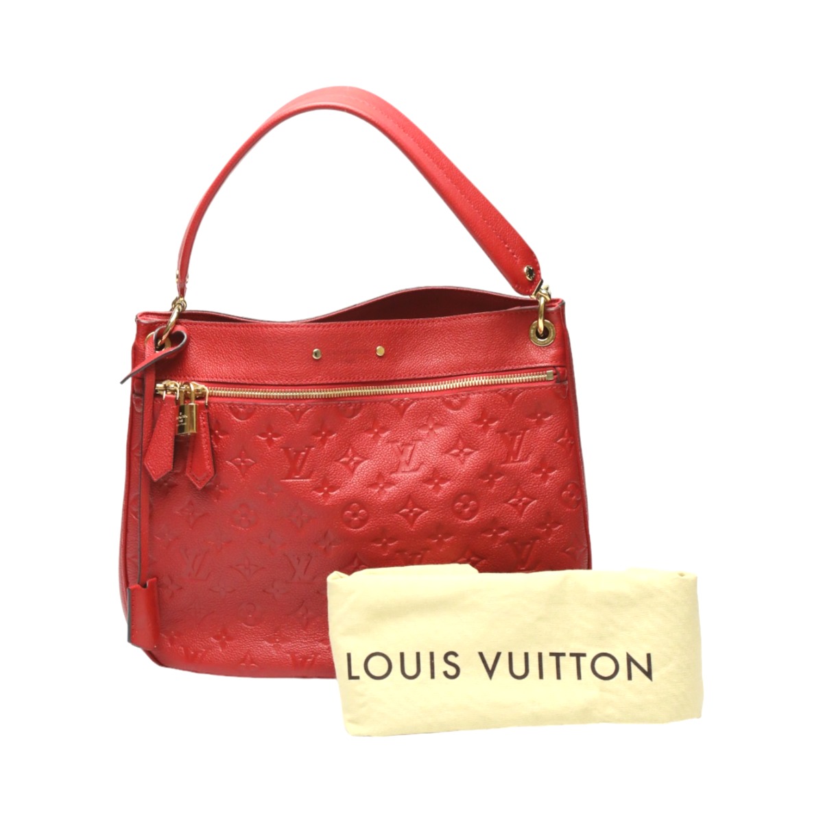 ルイヴィトン LOUIS VUITTON ハンドバック 壱肩部  モノグラムアンプラント スポンティーニ モノグラムアンプラント M42820 赤いこと LV 【SS】 【中古】