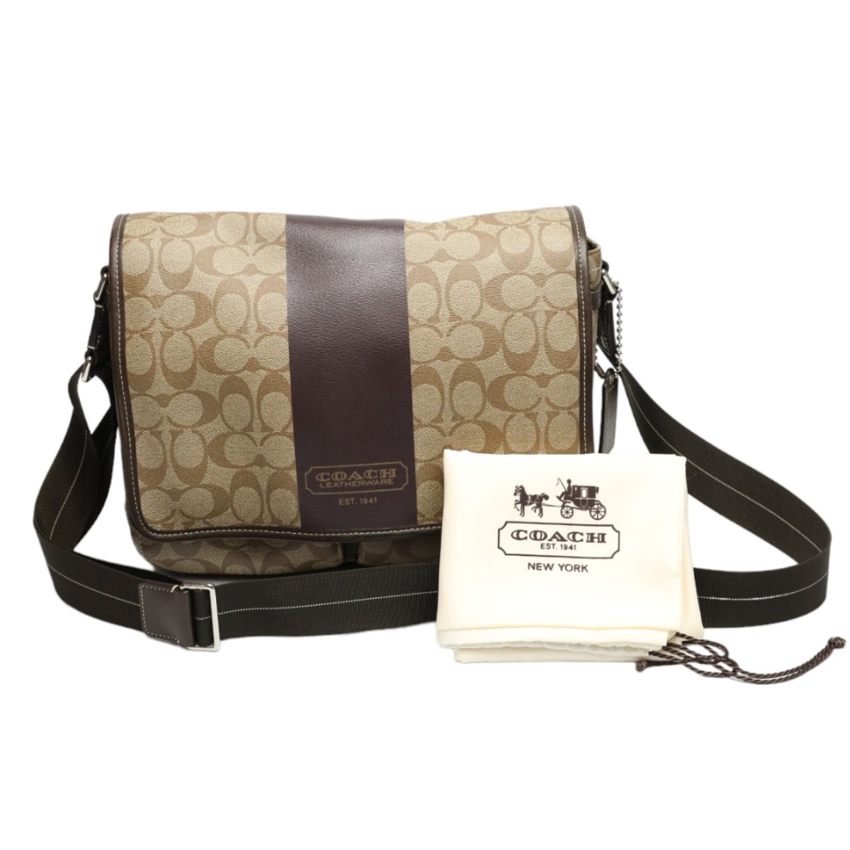 未使用 COACH コーチ 斜め掛け メッセンジャーバッグ ショルダーバッグ COACH コーチ ナイロン メッセンジャーバッグ ショルダーバッグ