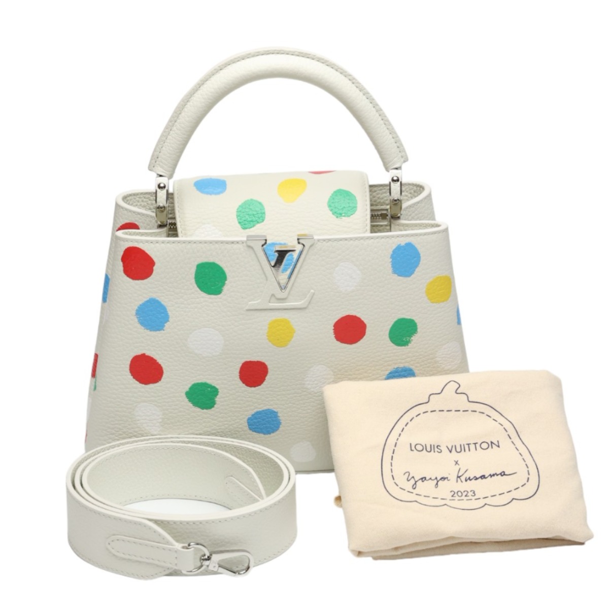 ルイヴィトン LOUIS VUITTON ショルダーバッグ ハンドバック ペインティッド 一点 カプシーヌBB 草間彌生 Not specified（任じるなし） M21637 白いこと LV 【SS】 【中古】