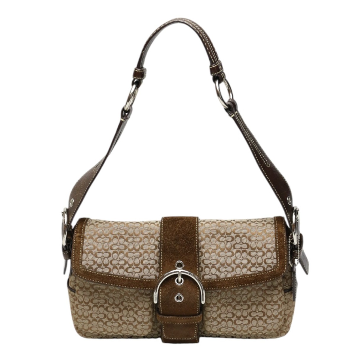 コーチ職 COACH ショルダーバッグ ハンドバック 書き判 帆布 1463 赤銅色 【SS】 【中古】