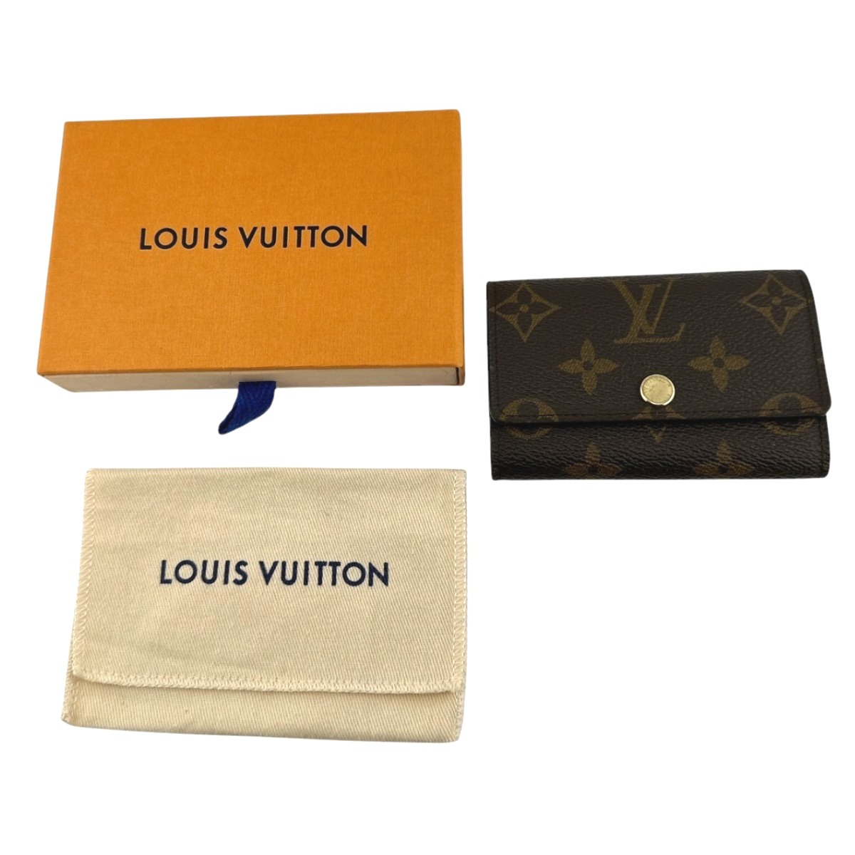 ルイヴィトン LOUIS VUITTON 手当たり容れもの 6本用手当たり容れもの モノグラム ミュルティクレ6 モノグラム帆布 M62630 赤銅色 LV 【SS】 【中古】