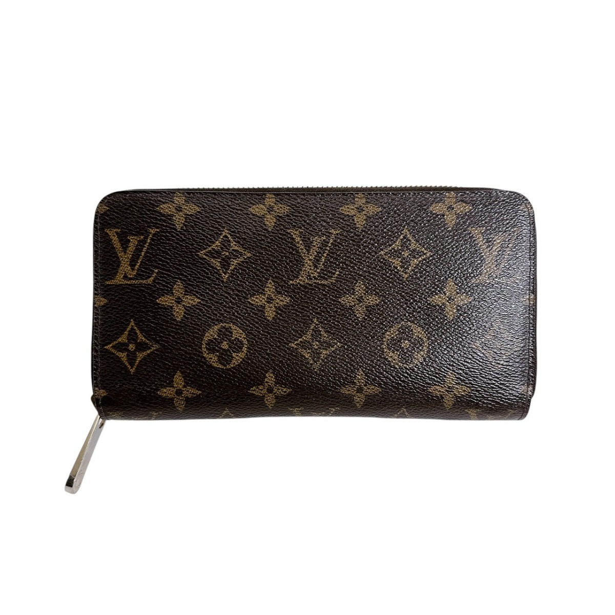 ルイヴィトン LOUIS VUITTON 長紙入れ ジッピーウォレット モノグラム ラウンドジッパー モノグラム帆布 M60017  赤銅色 LV 【SS】 【中古】