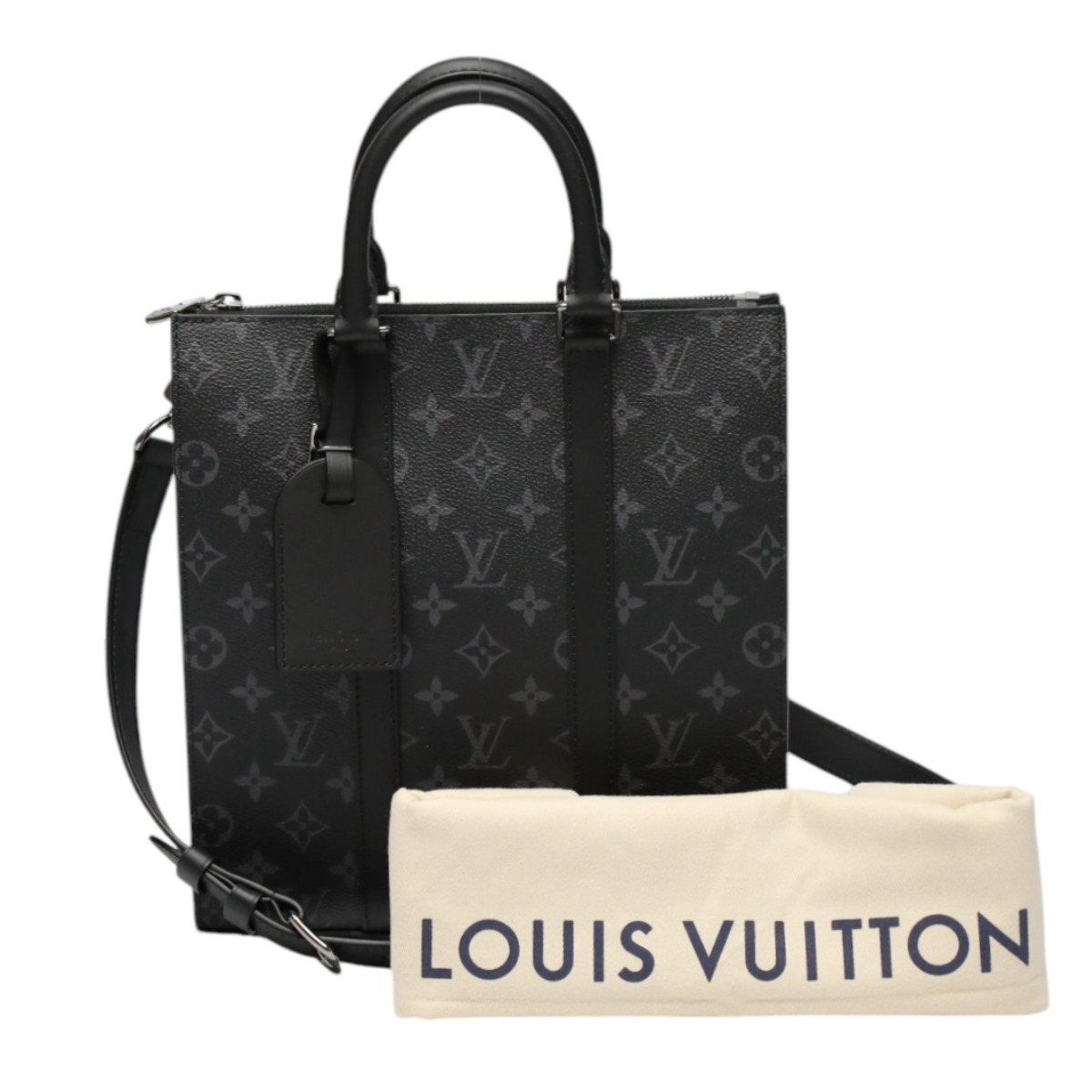 ルイヴィトン LOUIS VUITTON トートバッグ ショルダーバッグ モノグラム・エクリプス  サックプラ・クロス モノグラム帆布 M46456 黒いこと LV 【SS】 【中古】 バッグ-メンズバッグ