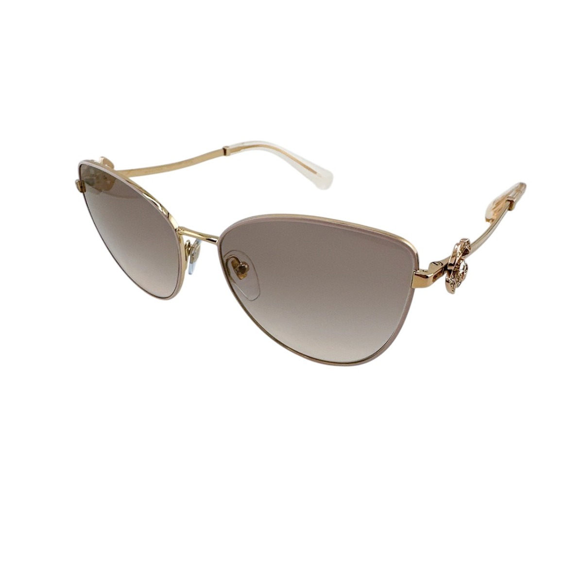 美品 ブルガリ BVLGARI オーバル クリスタル アビエーター サングラス ブルガリのサングラス（BVLGARI）