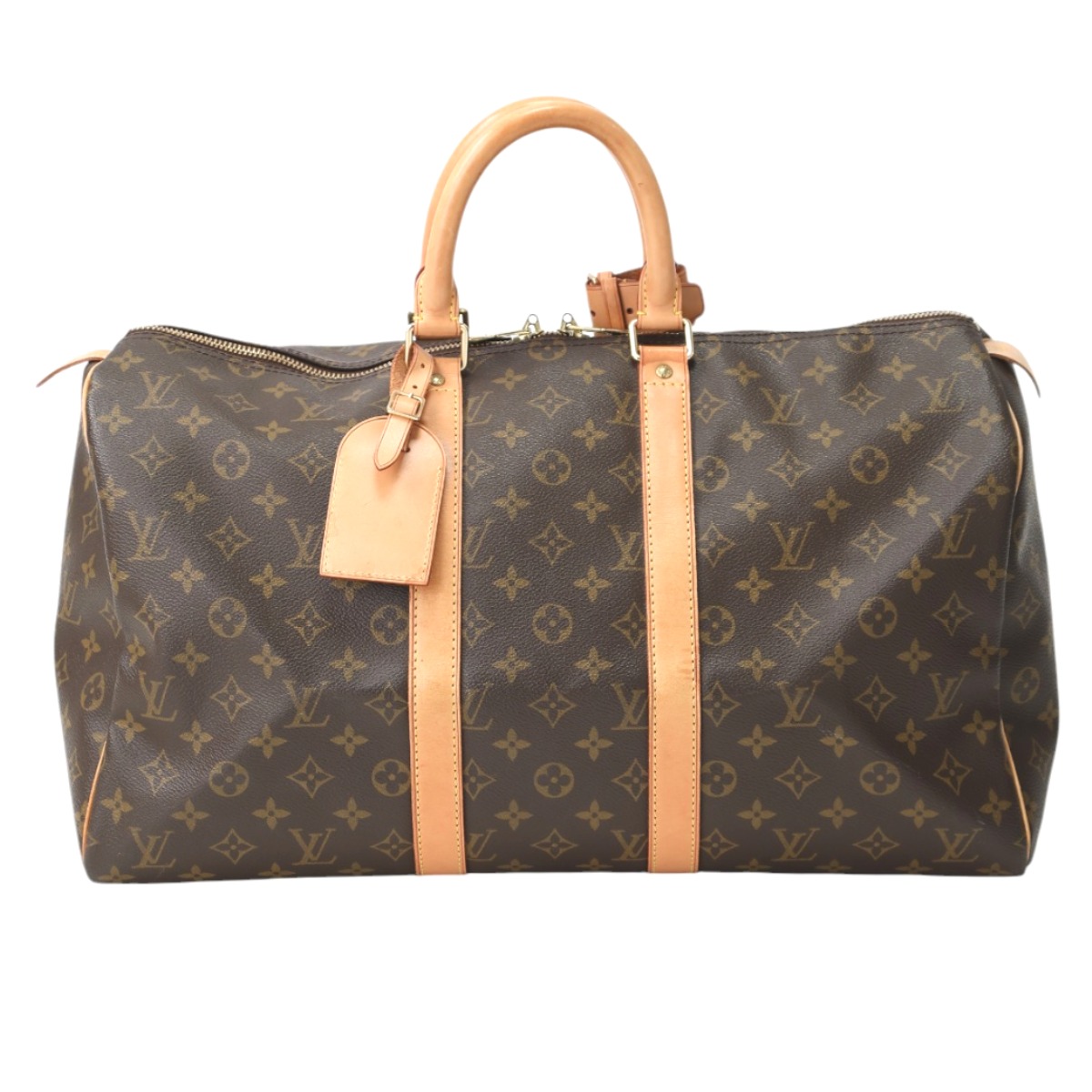 ルイヴィトン LOUIS VUITTON ボストンバッグ 旅する袋 モノグラム キーポル45 モノグラム帆布 M41428 赤銅色 LV 【SS】 【中古】