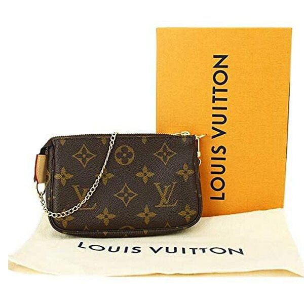 ルイヴィトン LOUIS VUITTON 車寄せ ミニアクセサリーポーチ モノグラム ミニ・ポシェット・アクセソワール モノグラム帆布 M58009 赤銅色 LV【os】