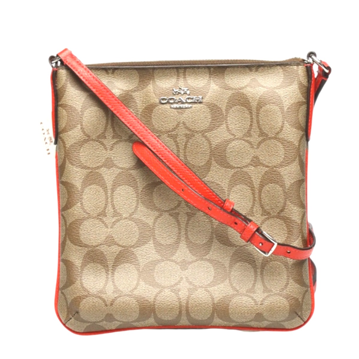 コーチ COACH ショルダーバッグ 斜めがけ CCキャンバス シグネチャー レザー F35940 ブラウン 【SS】 【中古】
