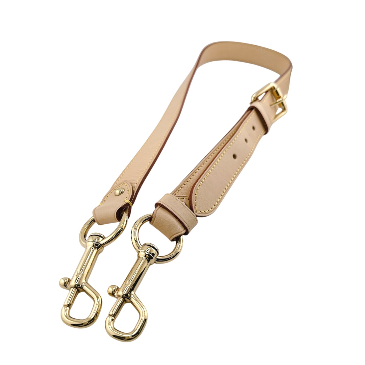 ルイヴィトン LOUIS VUITTON ストラップ 膝掛け同盟罷業さあ美 ヌメ革 御徒面子添え物 ヌメ革 J14103 ベージュ LV 【SS】 【中古】