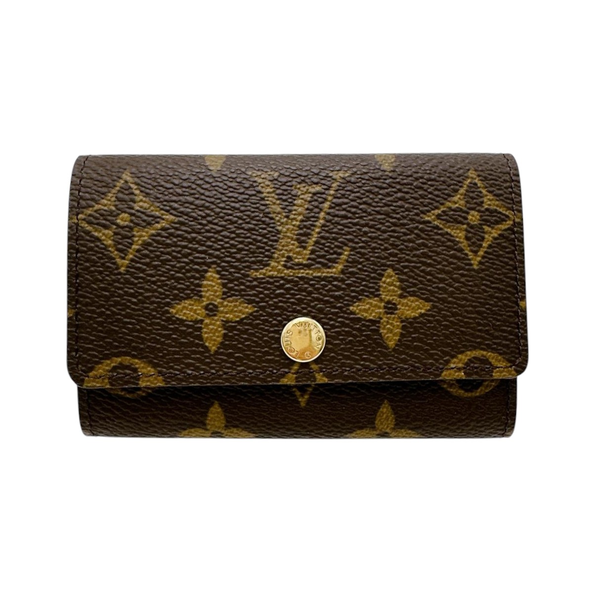 ルイヴィトン LOUIS VUITTON 手当たり容れもの 6本用手当たり容れもの モノグラム ミュルティクレ6 モノグラム帆布 M62630 赤銅色 LV 【SS】 【中古】