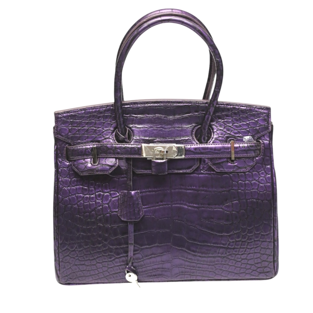 クロコダイル CROCODILE ハンドバック ヘン貸し付け金 メタリック 30糎 クロコダイル YB-2101 パープル 【SS】