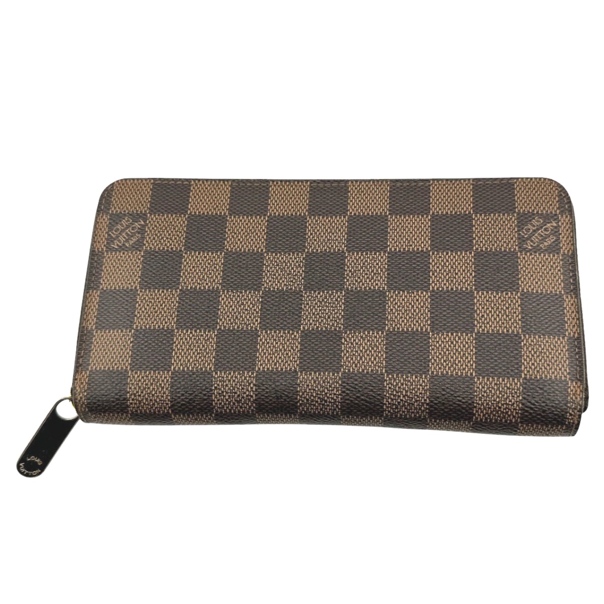 ルイヴィトン LOUIS VUITTON 長紙入れ ラウンドジッパー ダミエ  ジッピーウォレット ダミエキャンバス N60015 エベヌ LV 【SS】 【中古】