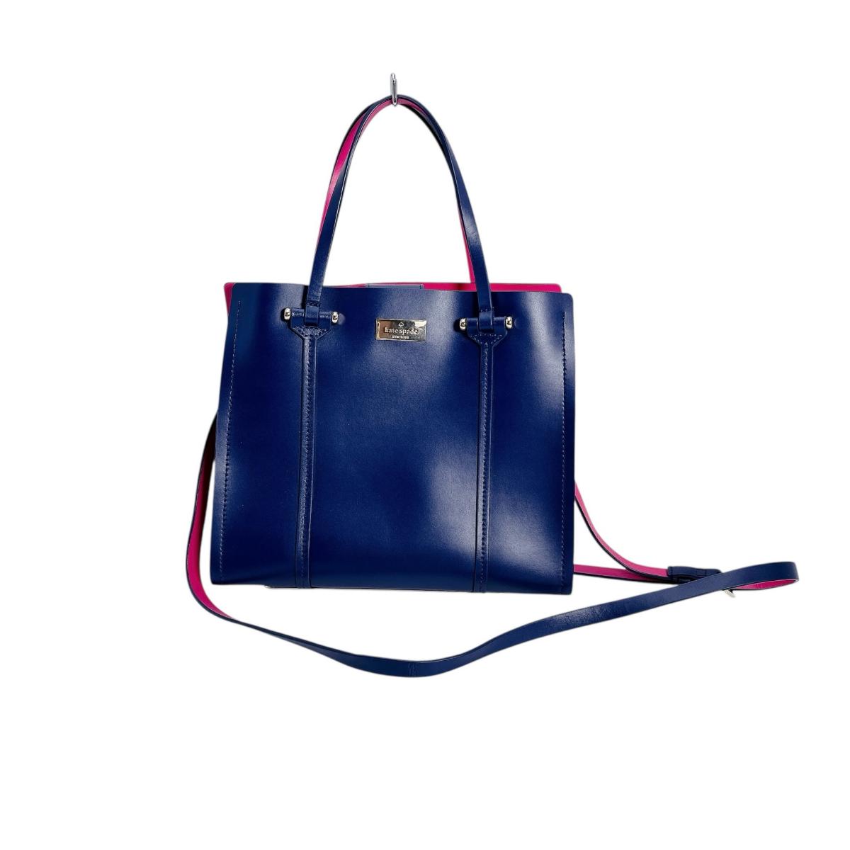 ケイトスペード Kate Spade ハンドバッグ 2WAYバッグ エロディ アーバー スモール レザー ブルー×ピンク 【SS】 【中古】