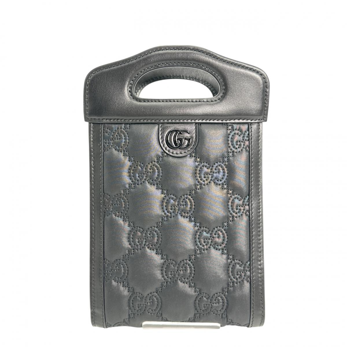 グッチ GUCCI ショルダーバッグ ショルダーバッグ 2WAYバッグ GGミニマトラッセ ナイロン 723776  ブラック 【SS】 【中古】