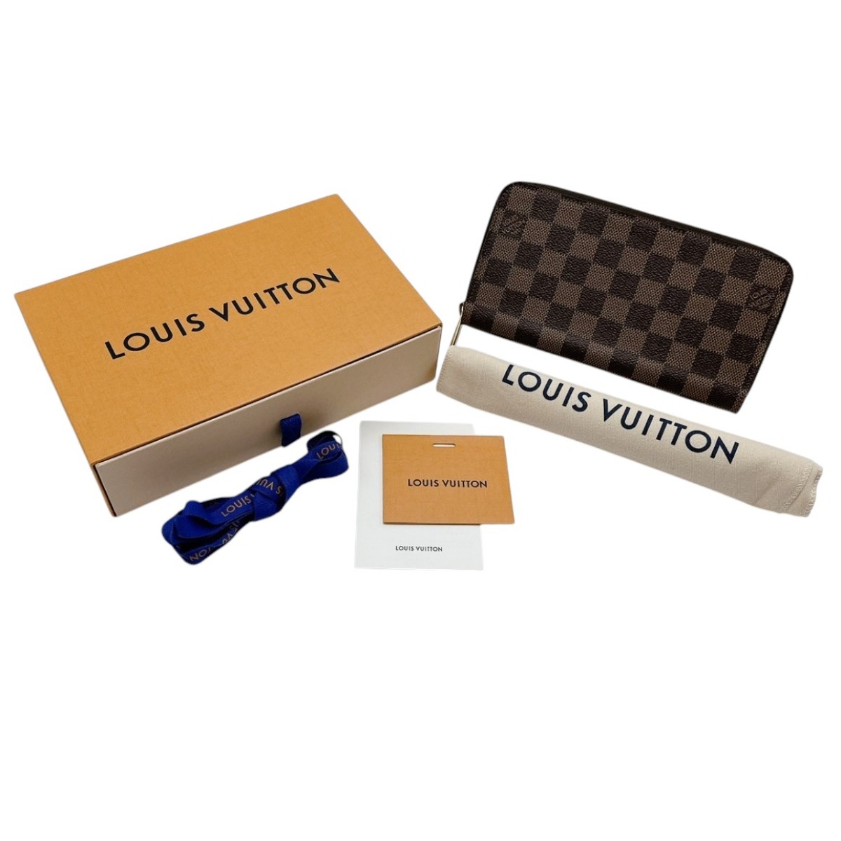 ルイヴィトン LOUIS VUITTON 長財布 ラウンド長財布 ダミエ ジッピーウォレット ダミエキャンバス N60046 ブラウン LV 【中古】【OS】