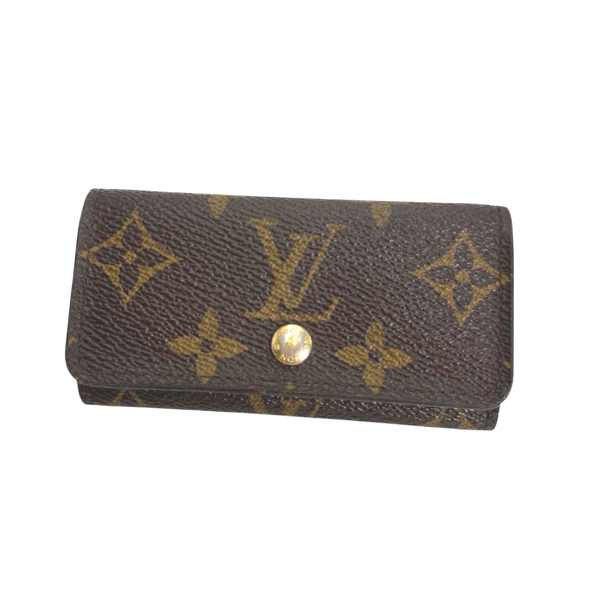 ルイヴィトン LOUIS VUITTON キーケース 4本用キーケース モノグラム ミュルティクレ4 モノグラムキャンバス M62631 ブラウン LV 【SS】 【中古】