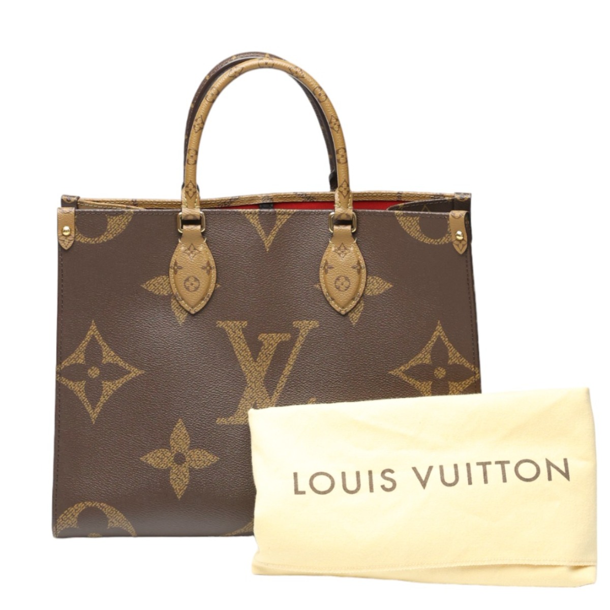 ルイヴィトン LOUIS VUITTON トートバッグ トートバッグ モノグラム オンザゴーMM モノグラム帆布 M45321 赤銅色 LV 【SS】 【中古】