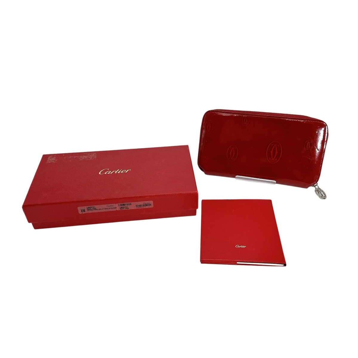 カルティエ CARTIER 長財布 長財布 2Cモチーフ ラウンドファスナー長財布 レザー CRL3000721 レッド 【SS】 【中古】