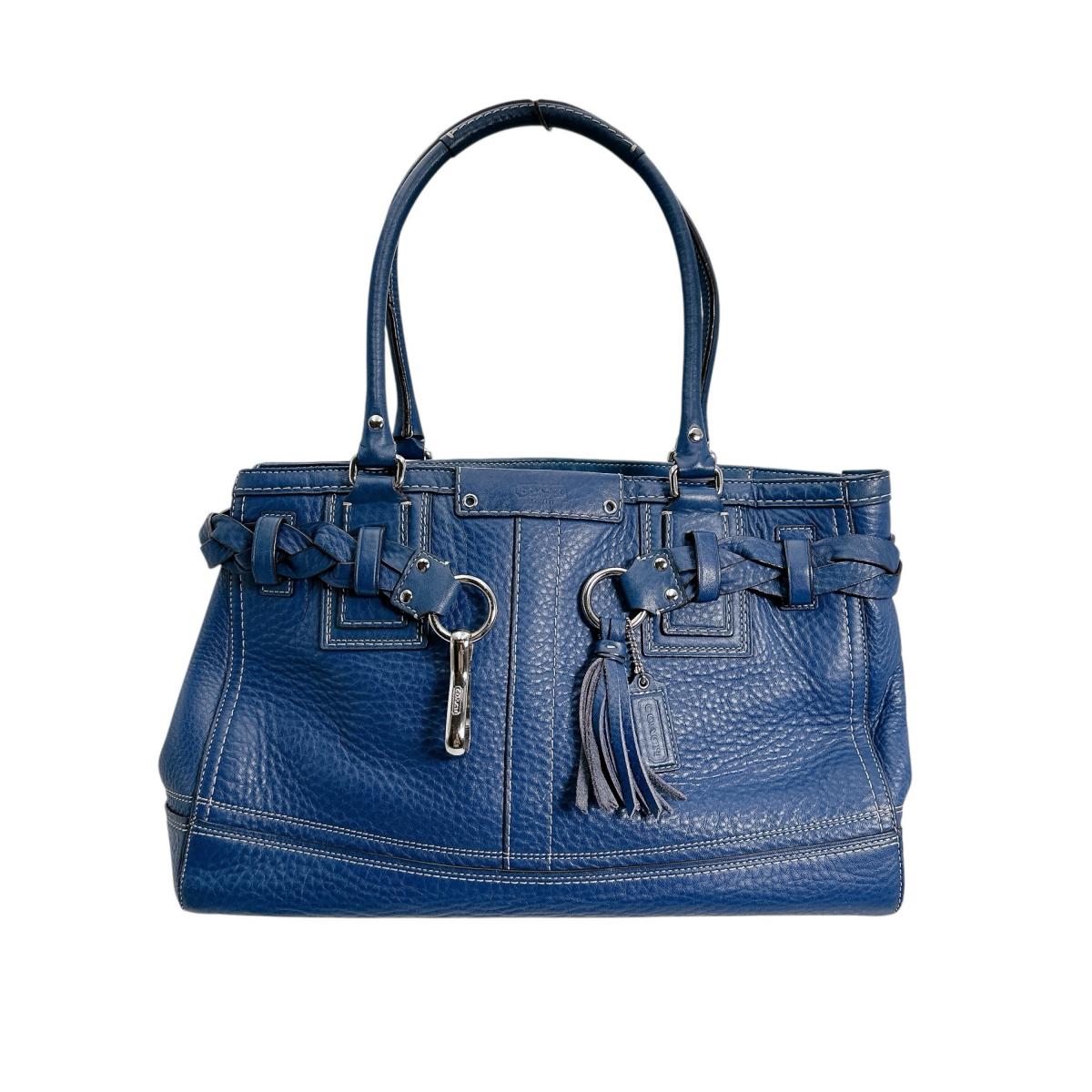 美品 コーチ ハンドバッグ オールレザー シボ革 パンチング ブラック 5055 美品 COACH コーチ 2way ショルダーバッグ ハンドバッグ オール