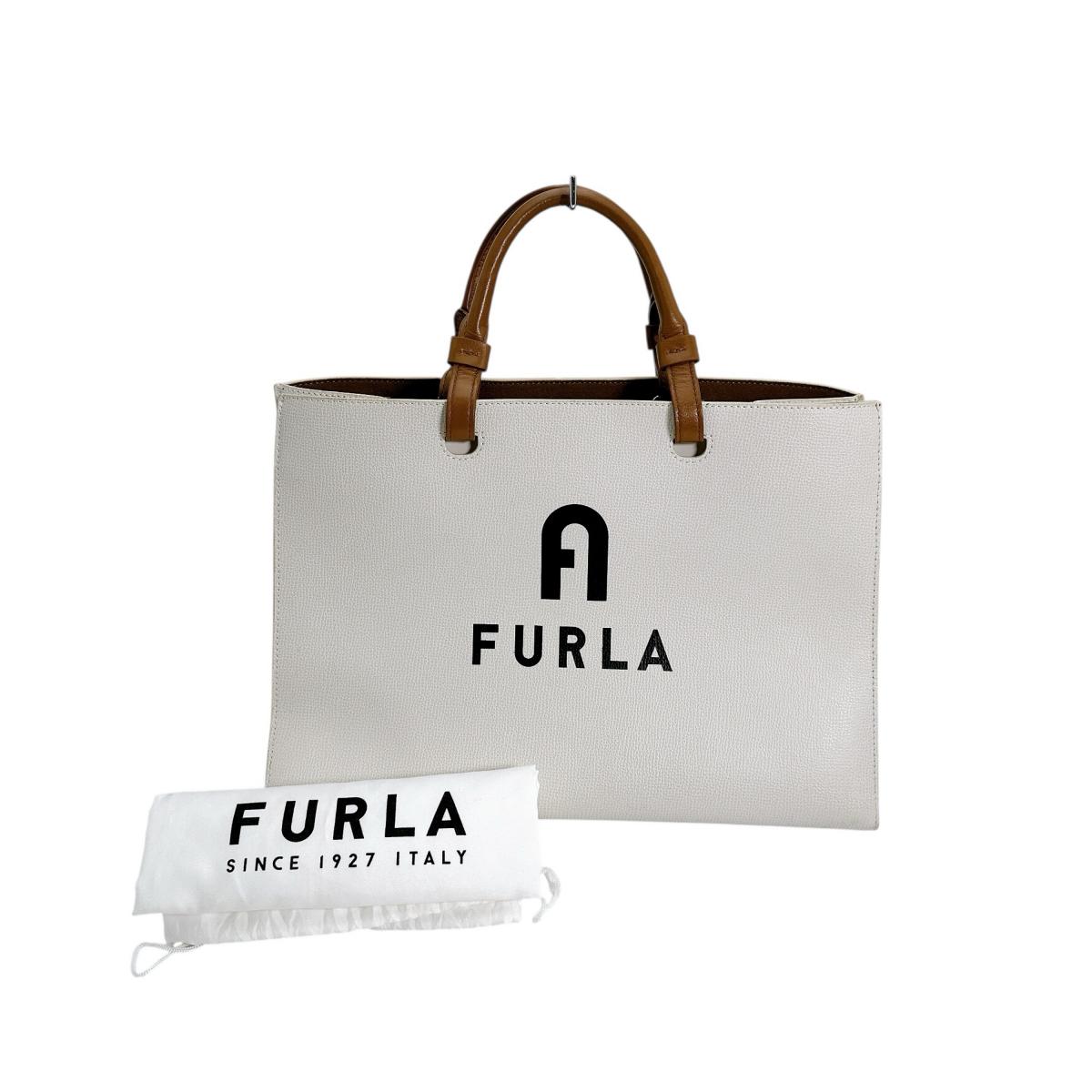 フルラ Furla トートバッグ 2way御徒面子 膝掛け御徒面子 ヴァーシティ 表現スタイル なめし革 WB00725 白いこと 【SS】 【中古】