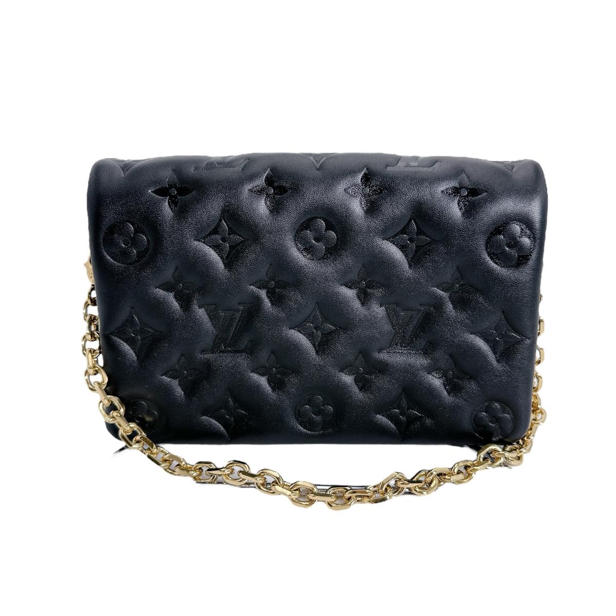 ルイヴィトン LOUIS VUITTON ショルダーバッグ ショルダーバッグ モノグラム ポシェット・クッサン 子ヒツジひと肌 M82116 黒いこと LV 【SS】 【中古】