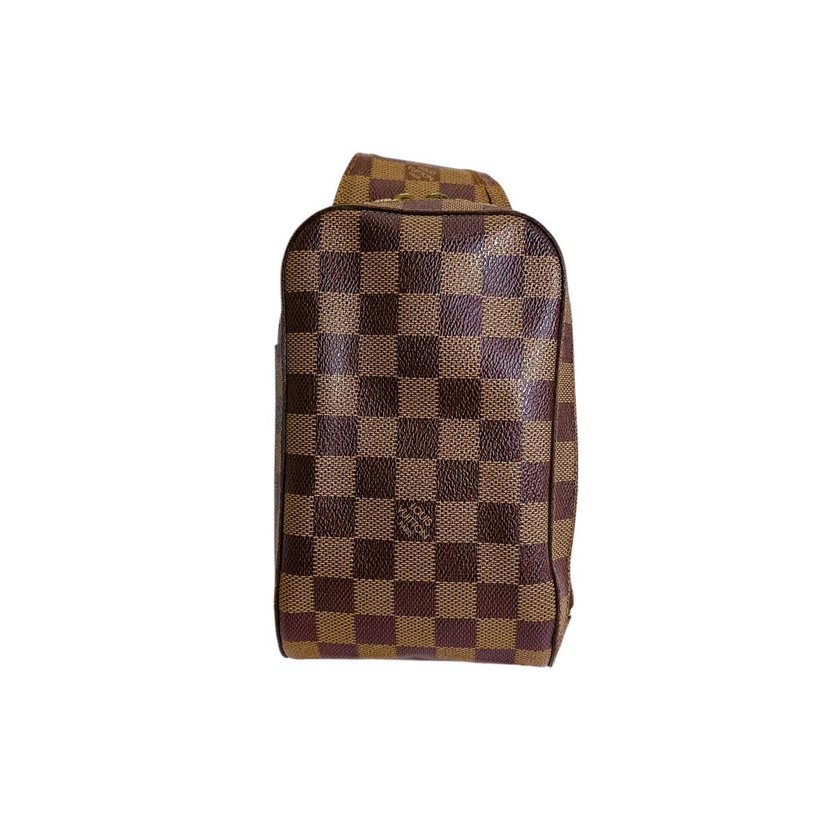 ルイヴィトン LOUIS VUITTON 上半身御徒面子 酉の方角合財袋 ダミエ ジェロニモス  ダミエキャンバス N51994 エベヌ LV 【SS】 【中古】