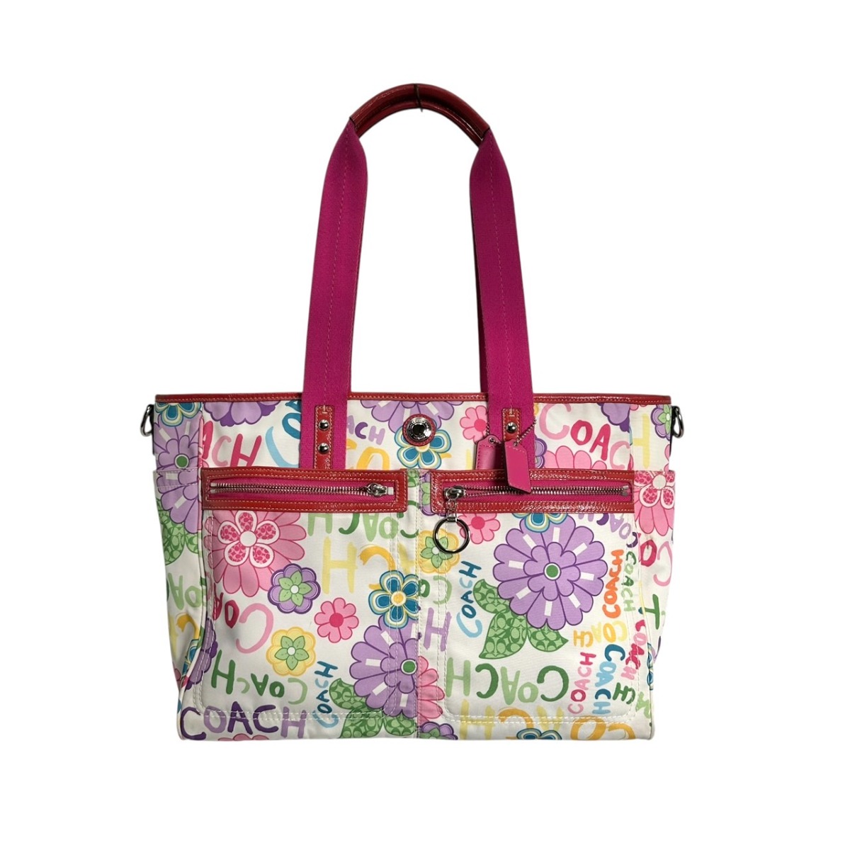 コーチ COACH ハンドバッグ トートバッグ マザーバッグ デイジー ナイロン B1082-F14879 マルチカラー 【SS】 【中古】