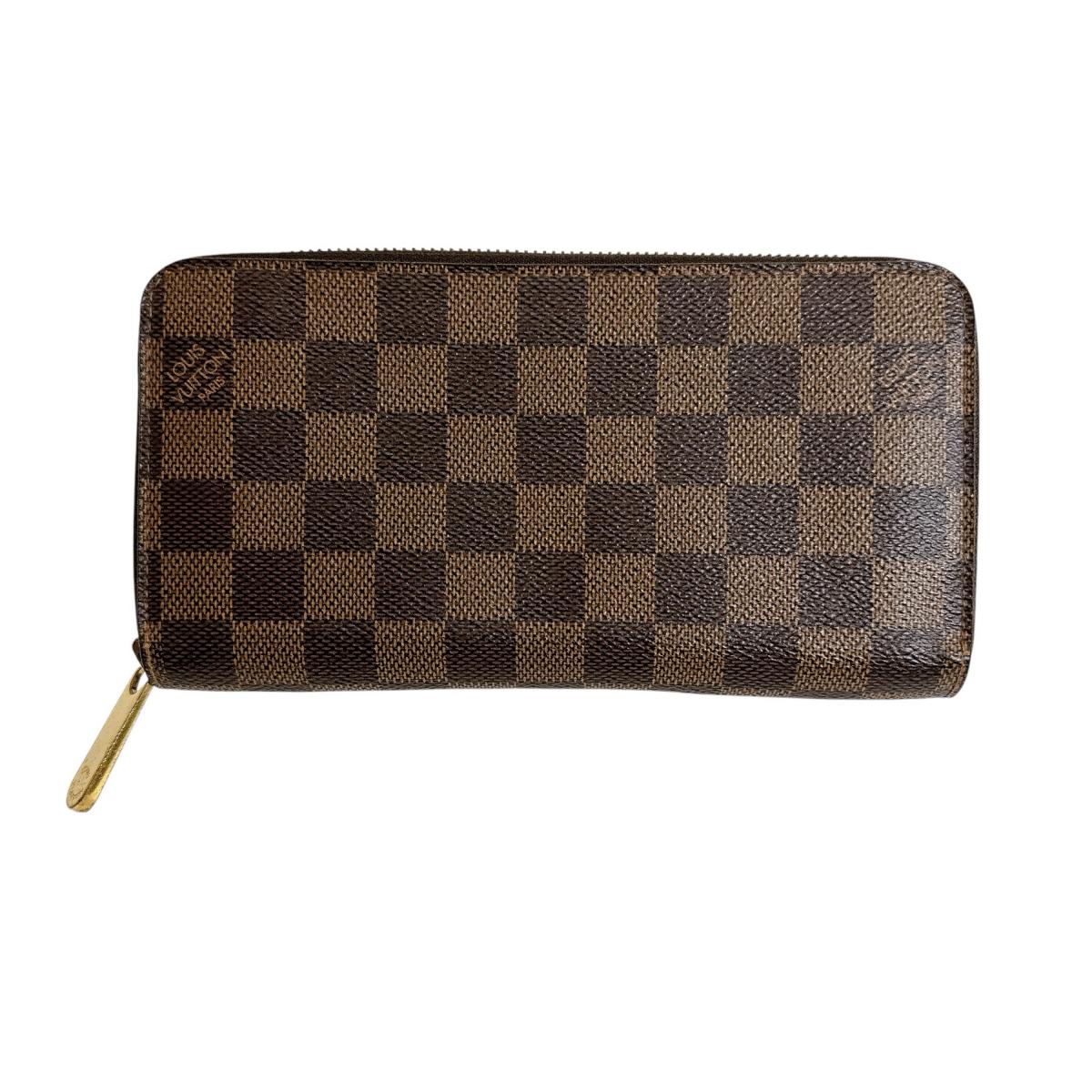 ルイヴィトン LOUIS VUITTON 長紙入れ 長紙入れ ダミエ ジッピーウォレット ダミエキャンバス N41661 赤銅色 LV 【SS】 【中古】