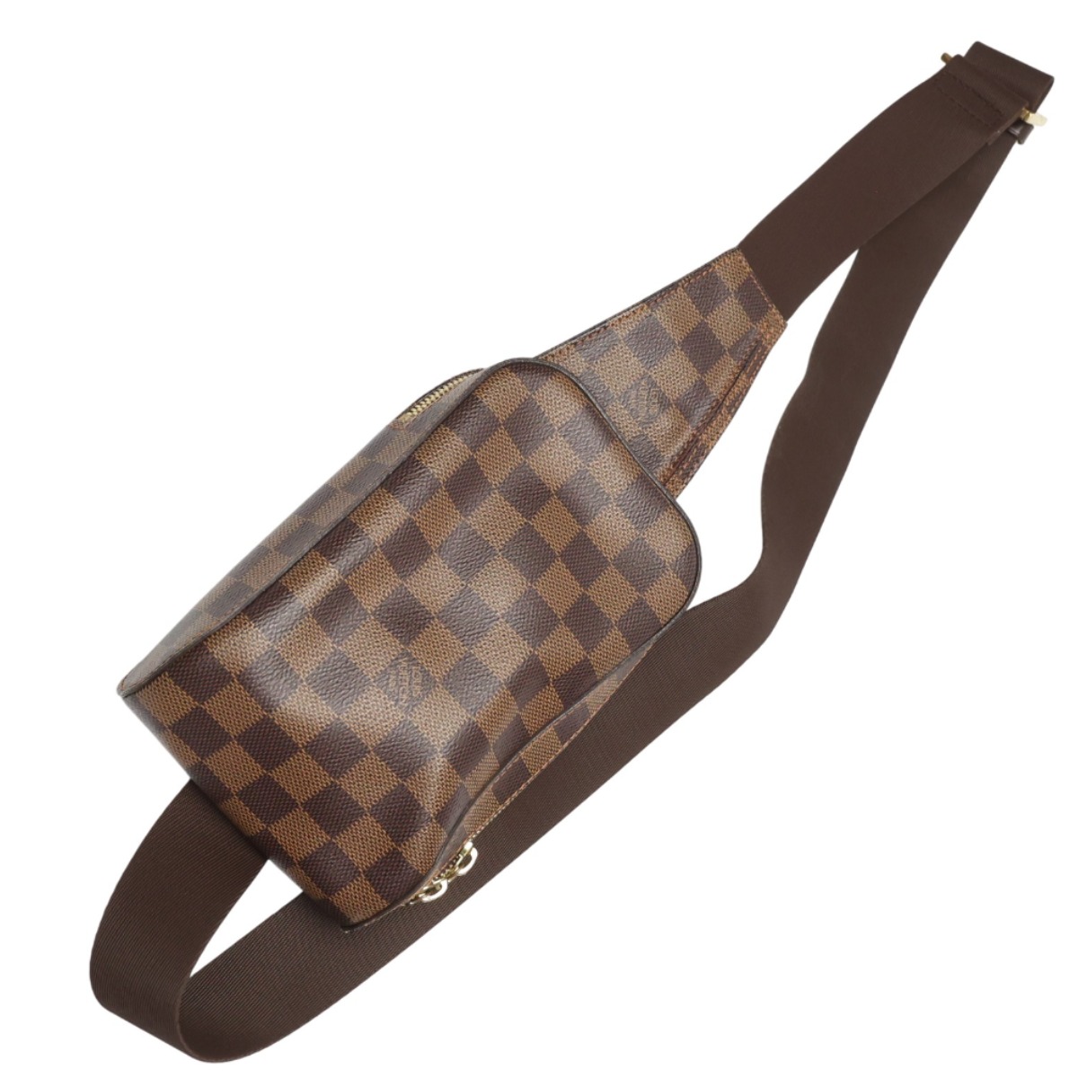 ルイヴィトン LOUIS VUITTON 上半身御徒面子 酉の方角合切袋 ダミエ ジェロニモス  ダミエキャンバス N51994 エベヌ LV 【SS】 【中古】