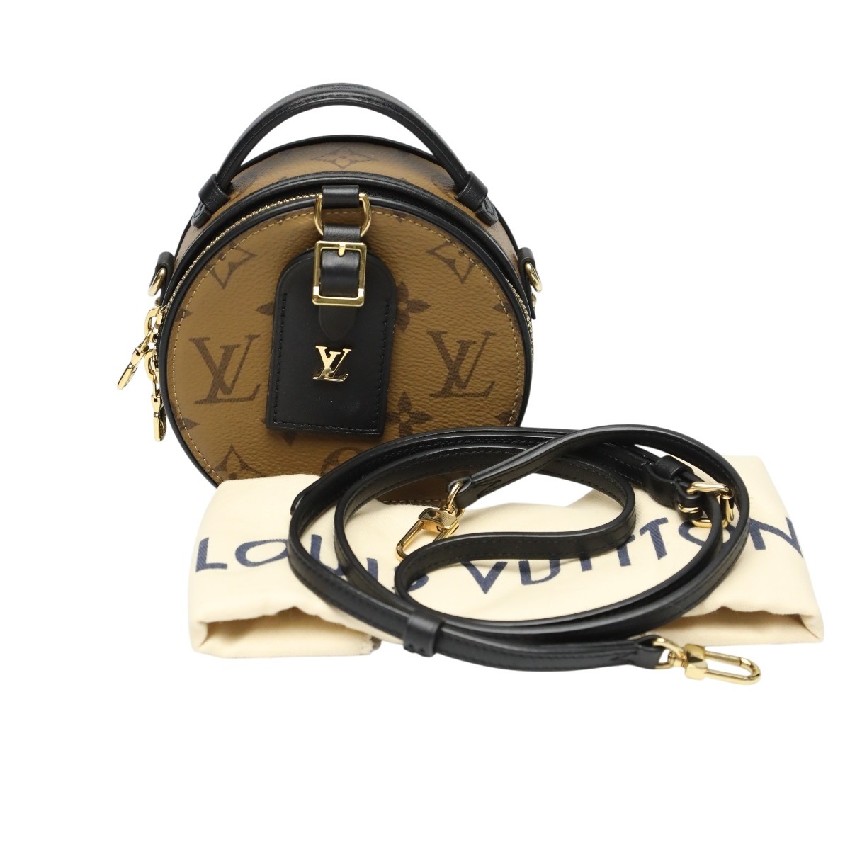 ルイヴィトン LOUIS VUITTON ショルダーバッグ 2way御徒面子 モノグラムリバース ミニボワットシャポー モノグラム帆布 M68276 赤銅色 LV 【SS】 【中古】