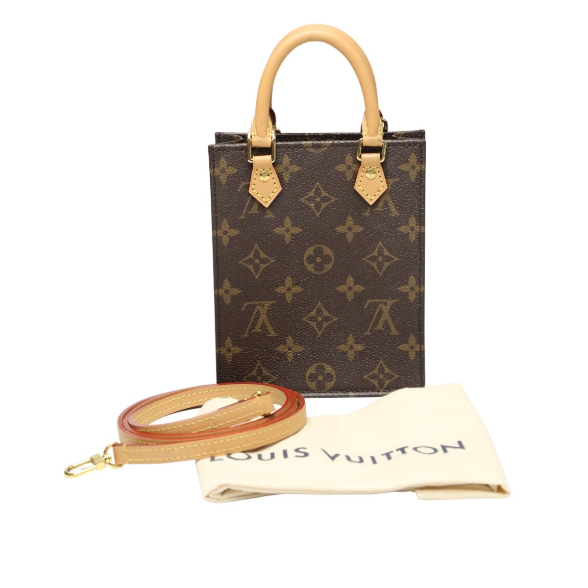 ルイヴィトン LOUIS VUITTON ショルダーバッグ ショルダーバッグ モノグラム プティット・サックプラ モノグラム帆布 M81295 赤銅色 LV 【SS】 【中古】
