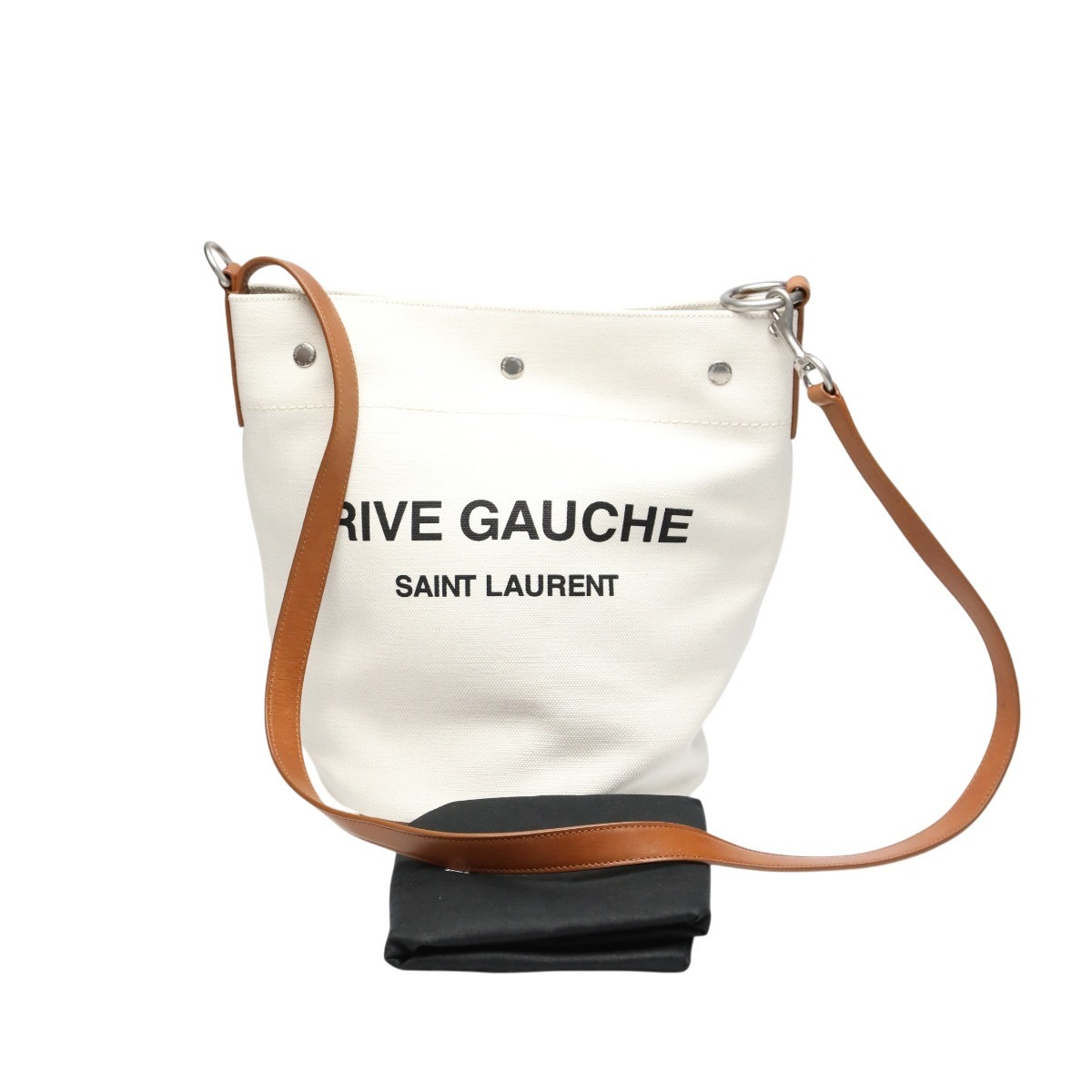 サンローラン SAINT LAURENT ショルダーバッグ ショルダーバッグ リヴゴーシュ 帆布 VLR669299 自然的×赤銅色 【SS】 【中古】