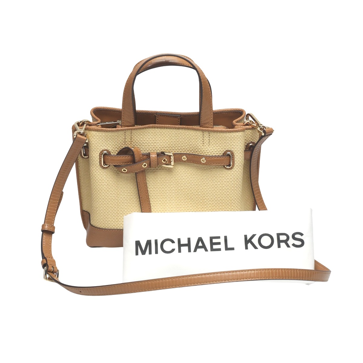 マイケルコース Michael Kors ハンドバッグ 2WAYバッグ ショルダーバッグ ポリウレタン 35T2GU5S1W1214 ブラウン 【SS】 【中古】