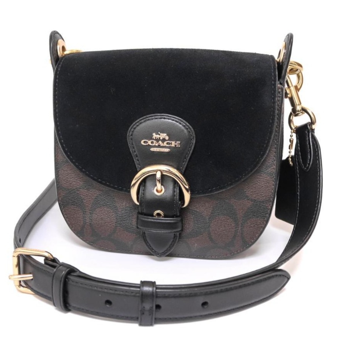 コーチ COACH ショルダーバッグ 2Wayバッグ シグネチャー クリオ キャンバス C7966 ブラウン【OS】