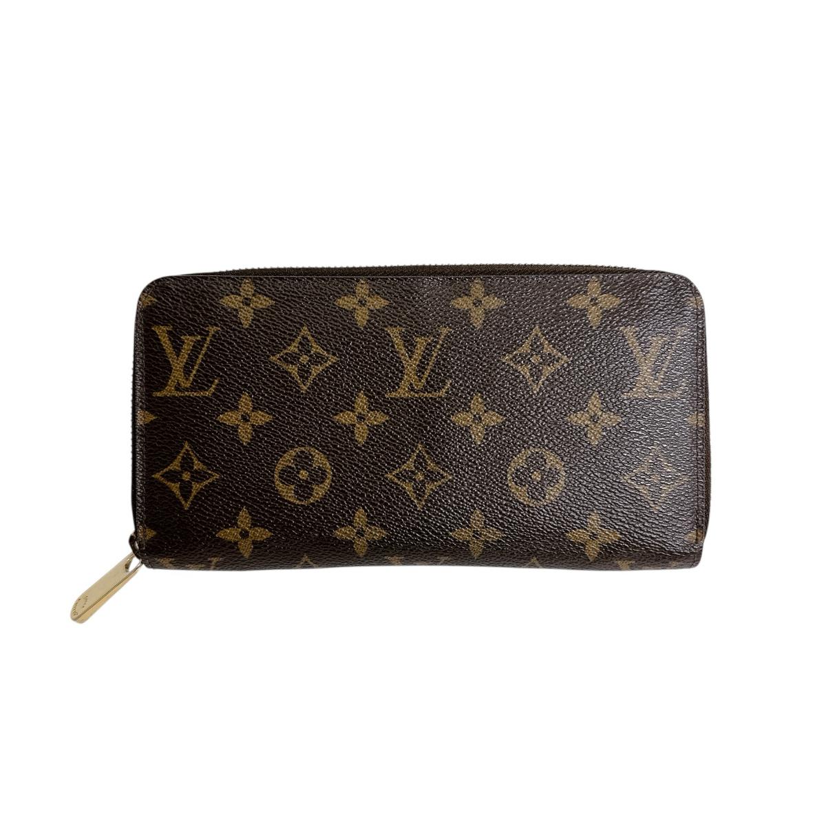 ルイヴィトン LOUIS VUITTON 長財布 ジッピーウォレット モノグラム ラウンドファスナー モノグラムキャンバス M60017 ブラウン LV 【SS】 【中古】