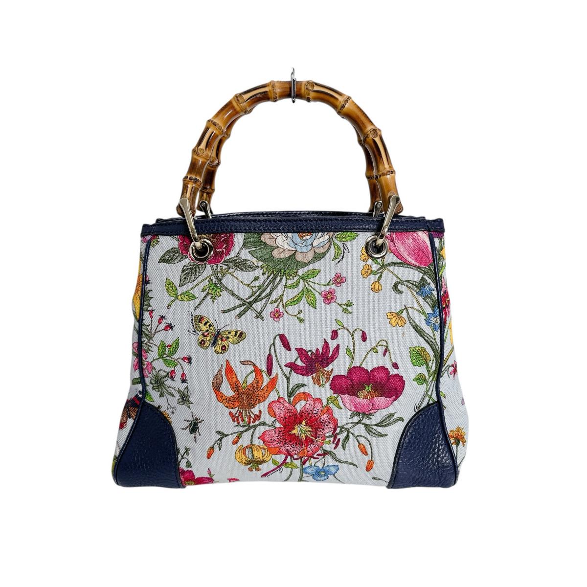グッチ GUCCI ハンドバッグ ハンドバッグ 日本50周年記念 バンブー キャンバス 336032 マルチカラー 【SS】 【中古】