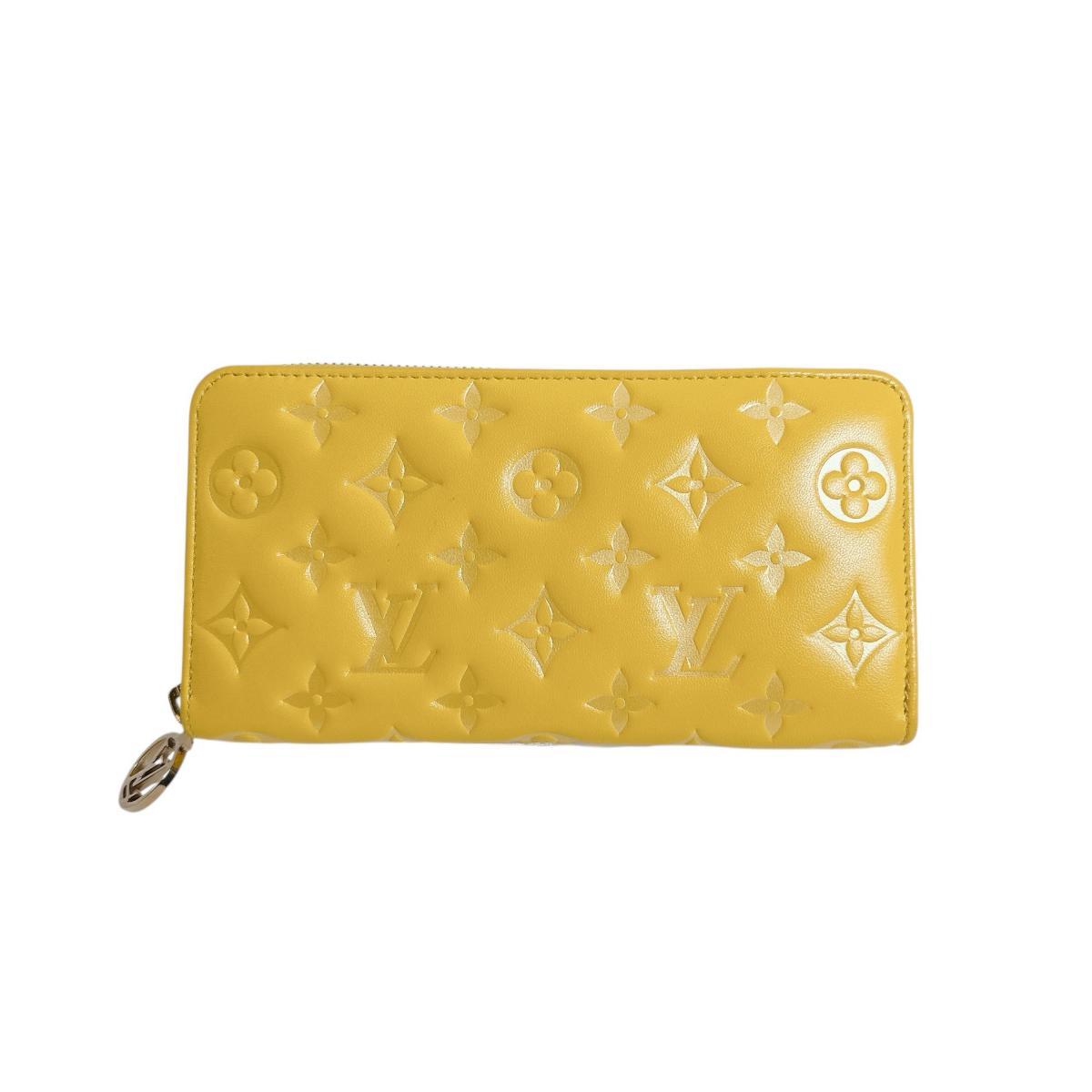 ルイヴィトン LOUIS VUITTON 長札入れ ジッピーウォレット アン工業プラント ラウンドチャック モノグラムアンプラント M13699 黄色 LV 【SS】 【中古】