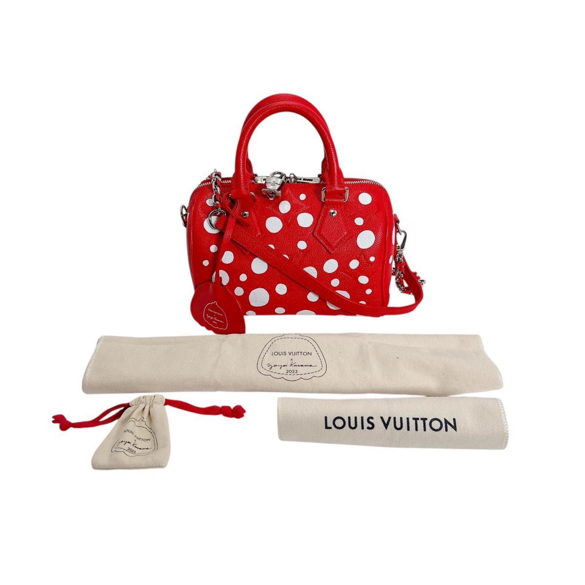 ルイヴィトン LOUIS VUITTON ショルダーバッグ ハンドバック アン工業プラント スピーディ･バンドリエール25 草間彌生 モノグラムアンプラント M46411 赤いこと LV 【中古】【os】