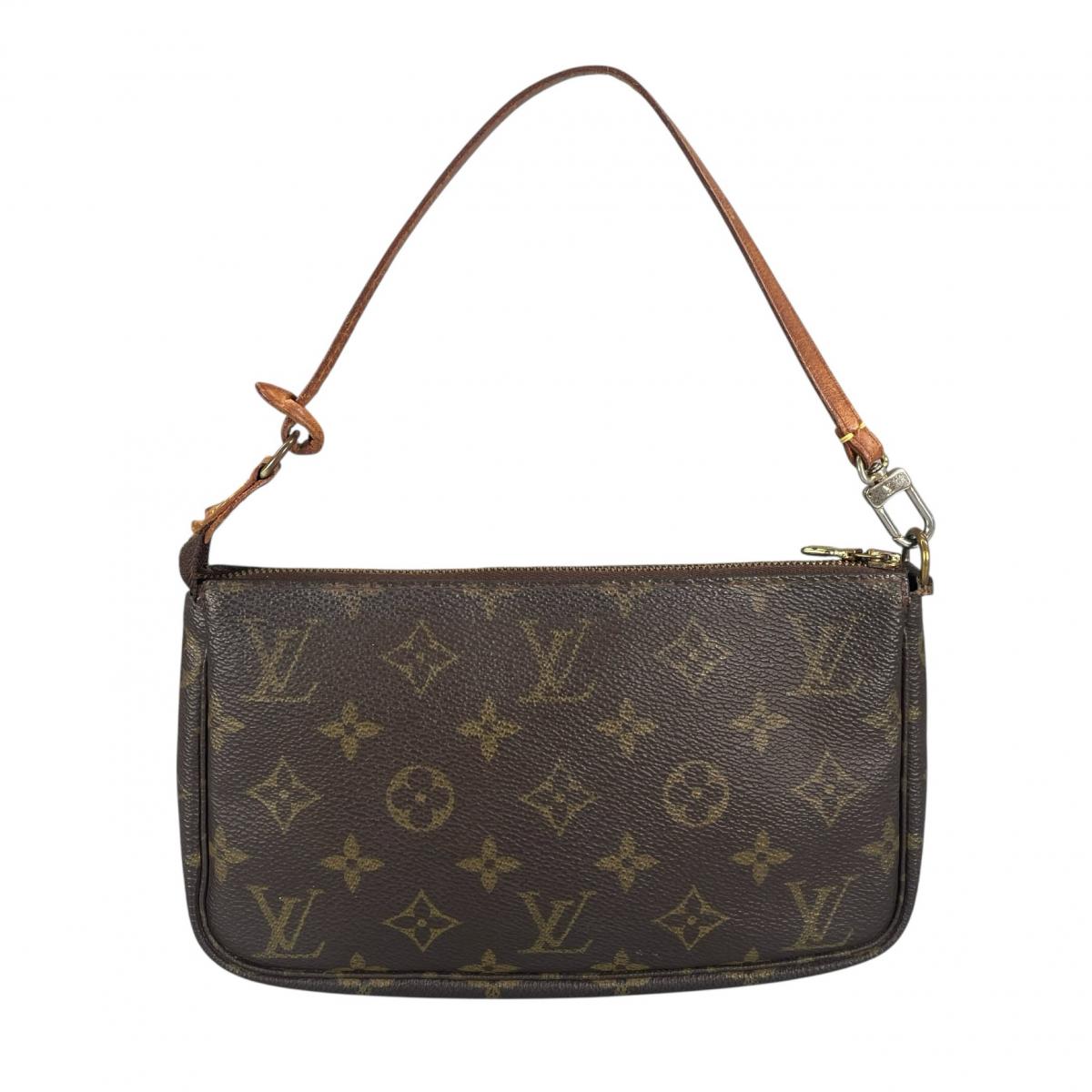 ルイヴィトン LOUIS VUITTON ハンドバッグ ポシェット モノグラム Pochette Accessoires モノグラムキャンバス M51980 ブラウン LV 【SS】 【中古】