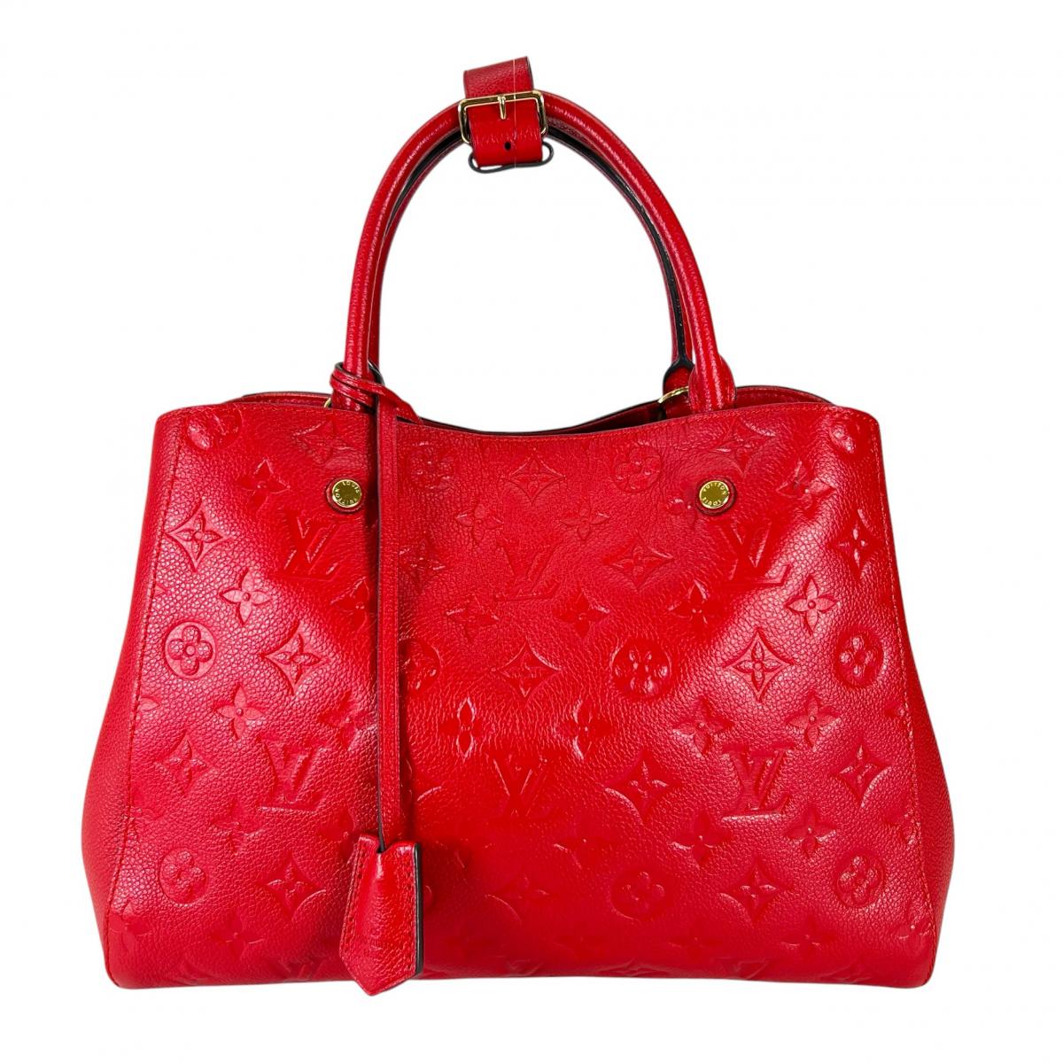 ルイヴィトン LOUIS VUITTON ハンドバッグ ワンショルダー スリーズ モンテーニュMM モノグラムアンプラント M41194 レッド LV 【SS】 【中古】｜まつい質舗（福岡の質屋）