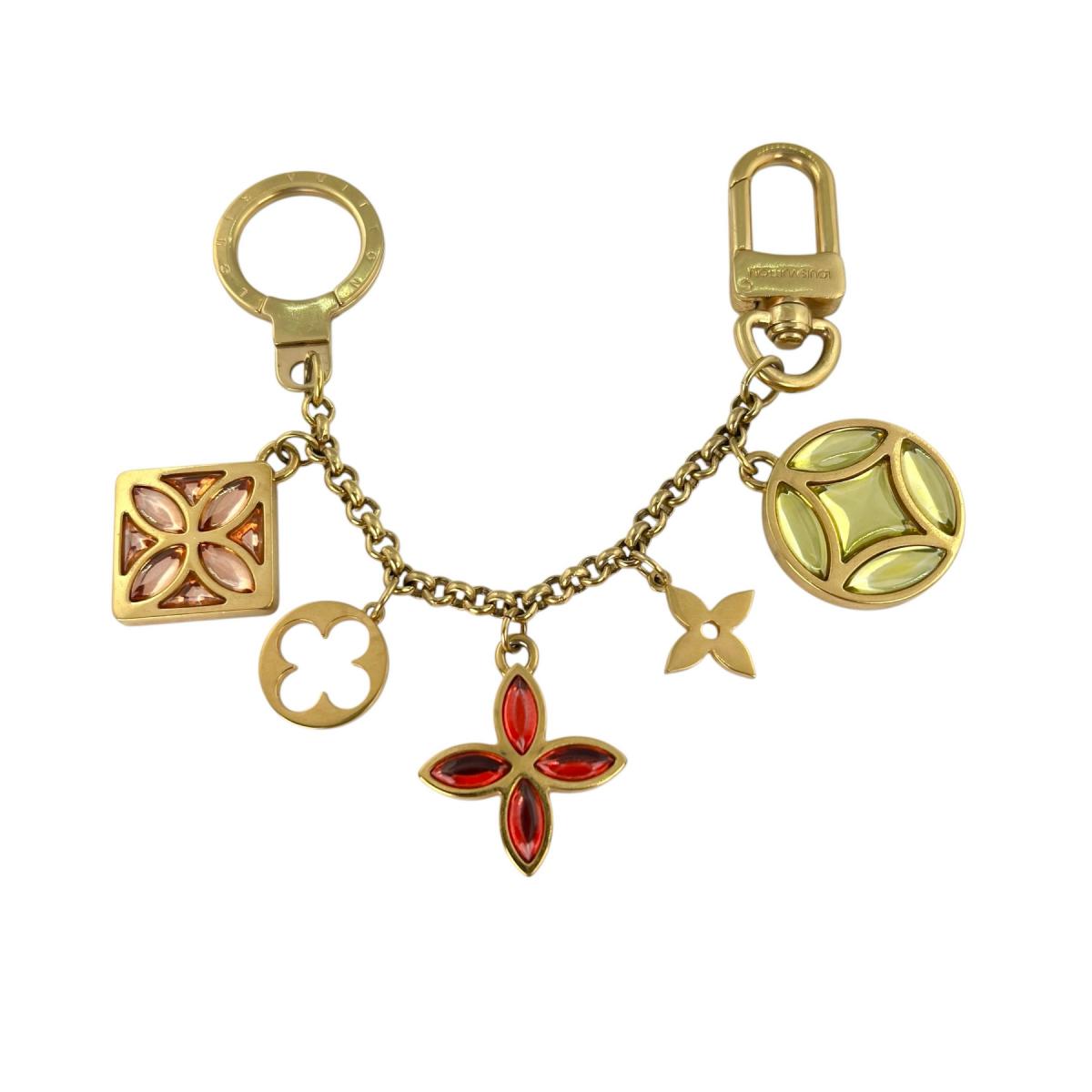 ルイヴィトン LOUIS VUITTON キーホルダー キーホルダー 内燃機関お花 オポルト クレ シェンヌ GP M66783 ゴールド LV 【SS】 【中古】