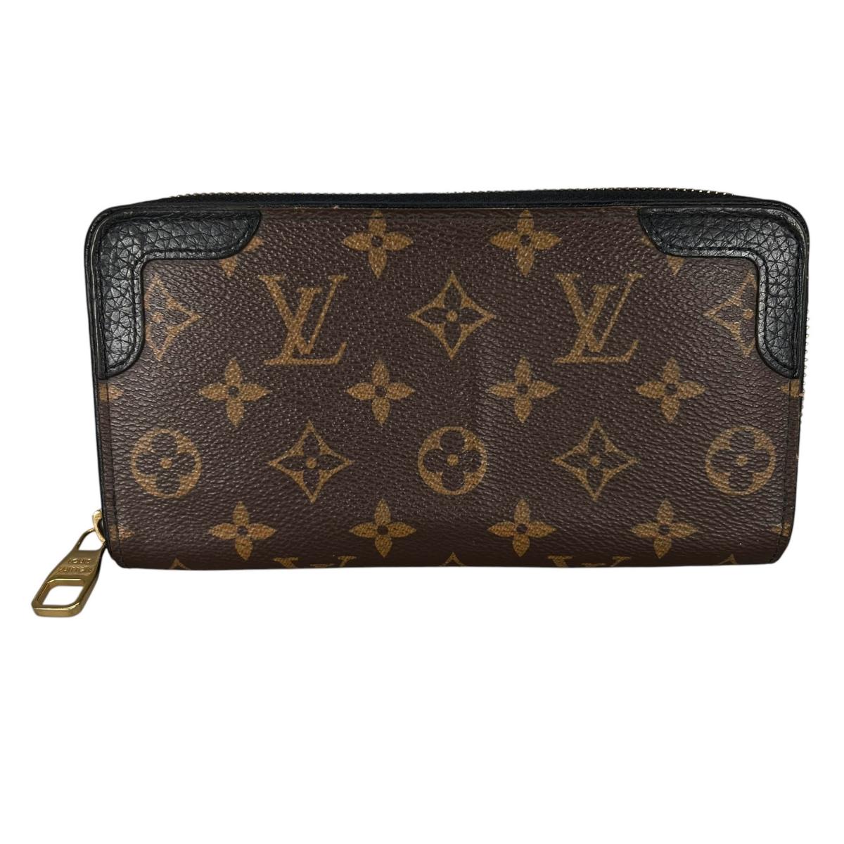 ルイヴィトン LOUIS VUITTON 長紙入れ ラウンドジッパー モノグラム ジッピー・ウォレット  モノグラム帆布 M61855 ノワール LV 【SS】 【中古】