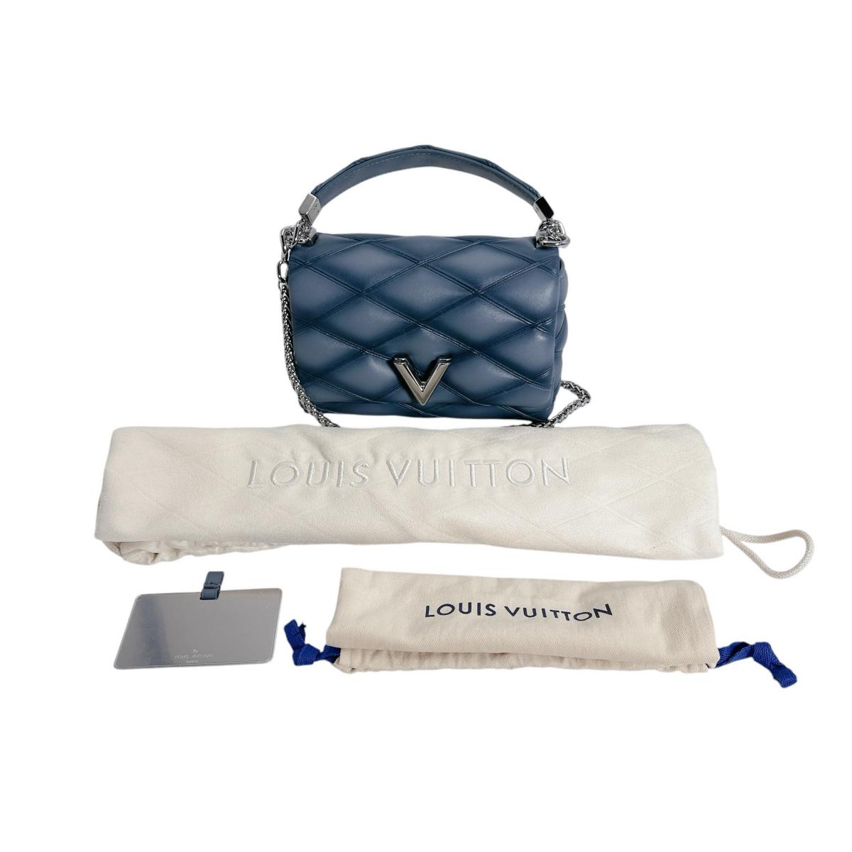 ルイヴィトン LOUIS VUITTON ハンドバック 2way御徒面子 マルタージュ GO-14PM 子ヒツジひと肌 M12434 ジーンズ青碧 LV 【中古】